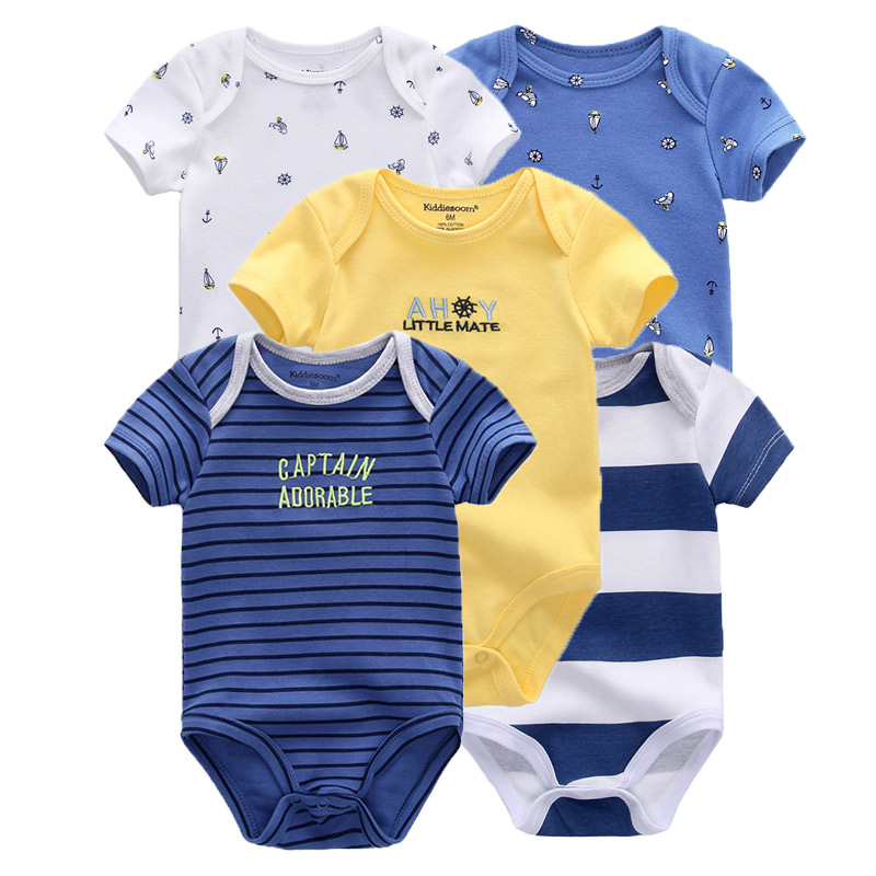 Baby Clothing Online - بدلة جسم كرتونية بأكمام قصيرة لحديثي