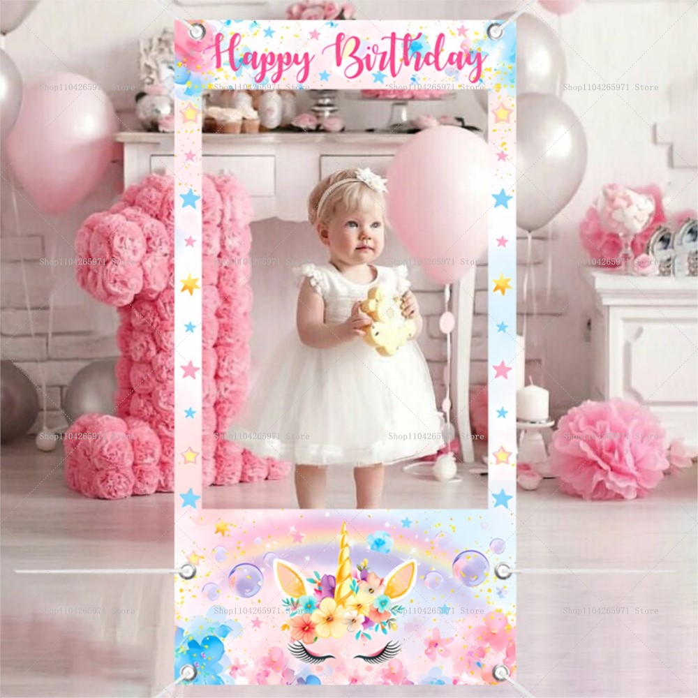 Baby Clothing Easter - إطار صور بتصميم وحيد القرن للفتيات،