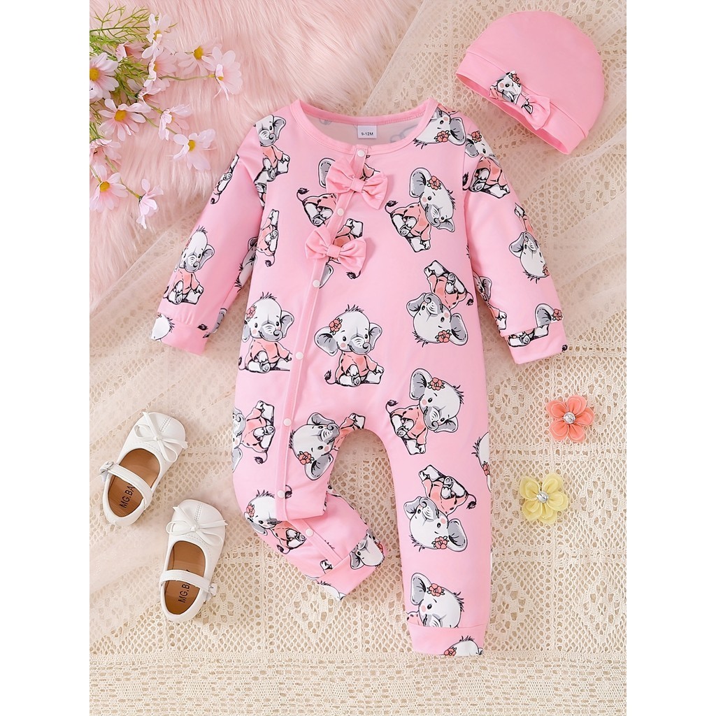 Baby Clothing Elephant - 0-24 أشهر الوليد طفلة 2 قطعة