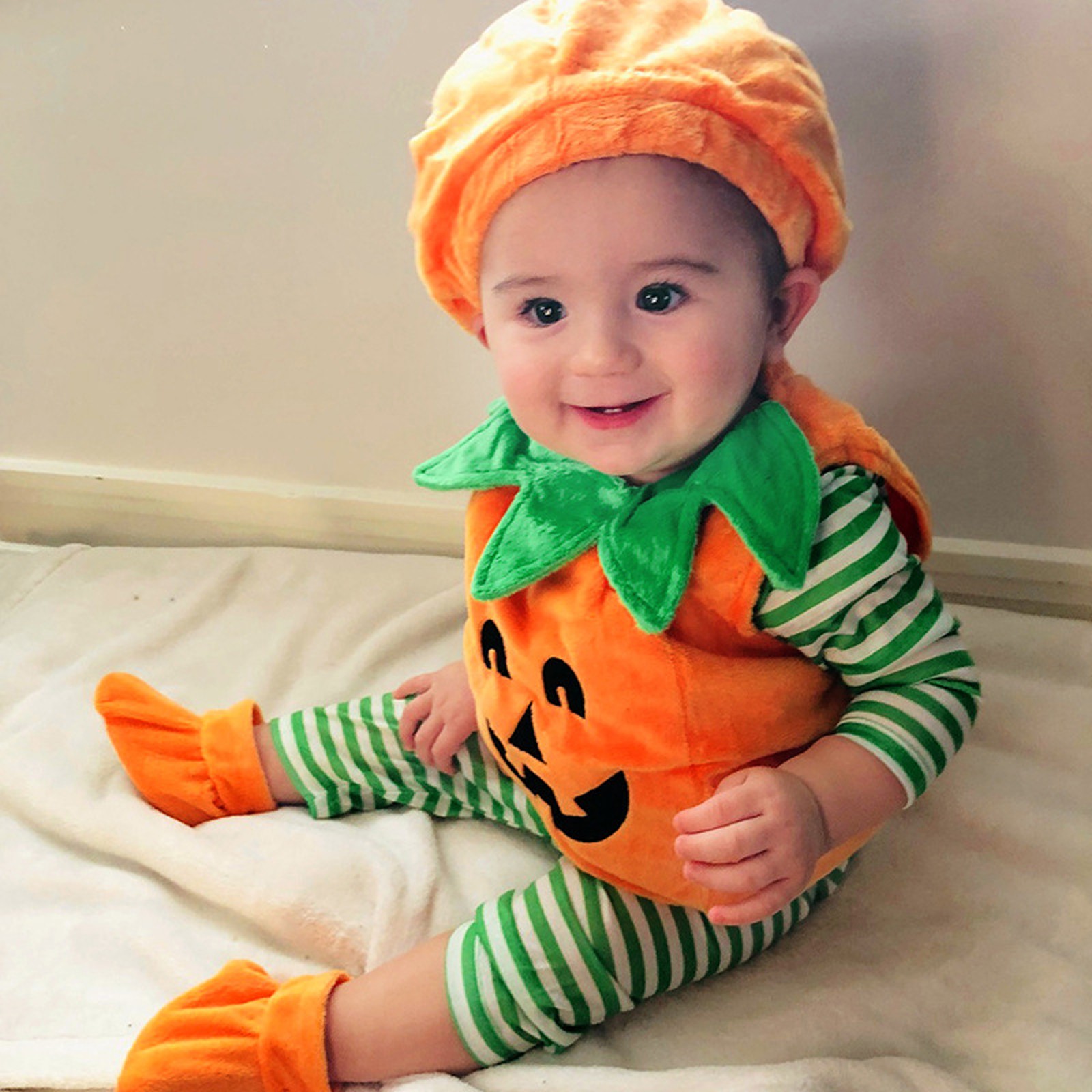 Baby Clothing Gift Set - هالوين اليقطين تأثيري زي للأطفال ،