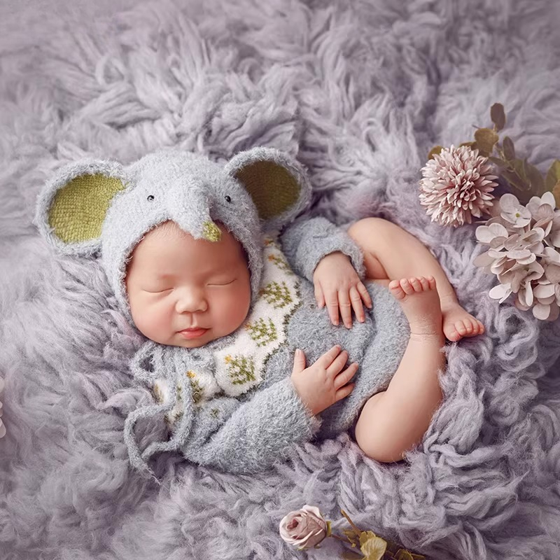 Baby Clothing Elephant - الوليد التصوير الدعائم لطيف الفيل خلفية