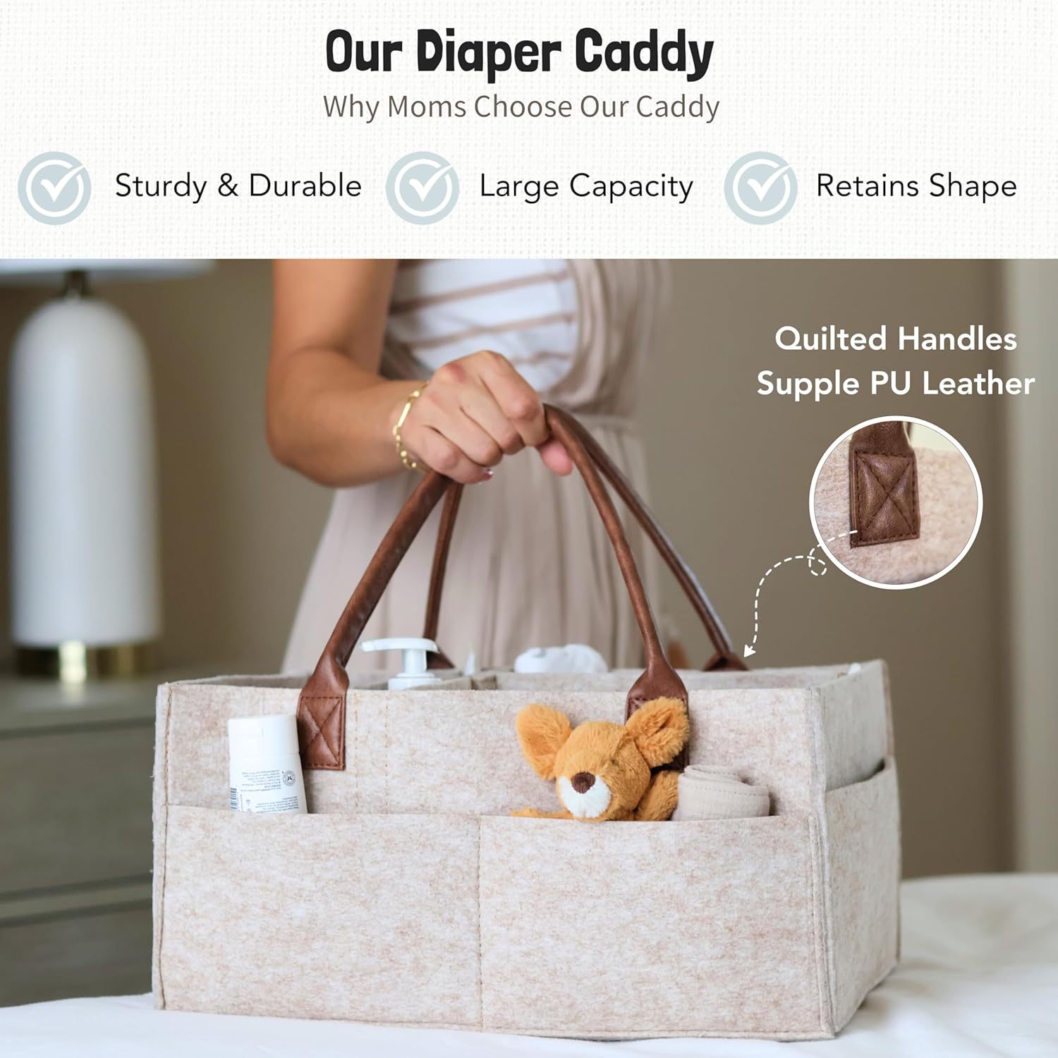سلة تخزين من اللباد لغرفة الأط - مراجعة Baby Clothing Hamper وسعره